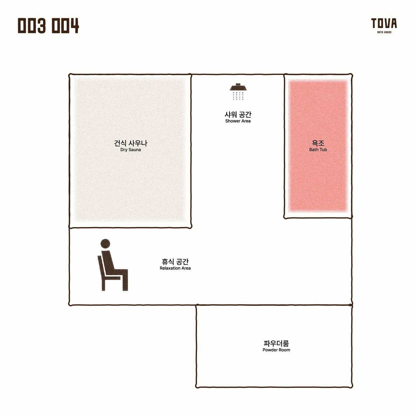 3번방 · 4번방 도면